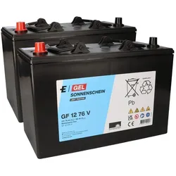 Sonnenschein / Exide Ersatzakku Satz für Cleanfix Reinigungsmaschine RA 431 B RA 431 IBC RA 433 IBC 12V 76Ah GEL Akku Batterie
