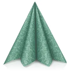 Airlaid Serviette Ornaments in Eukalyptus, 40 x 40 cm, 50 Stück