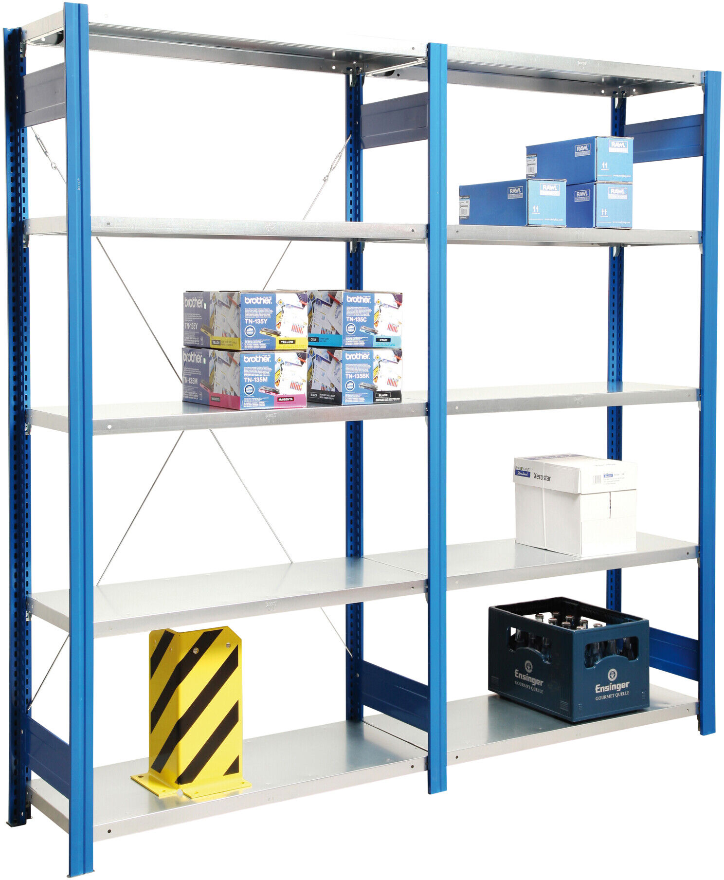 Regalwerk BERT-Lagerregal Plus Anbaufeld LR 6011 HxBxT 2000x875x500 mm Stecksystem (B3-45112-50-RG)