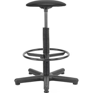 Nowy Styl Goliat Drehhocker mit Gleitern schwarz