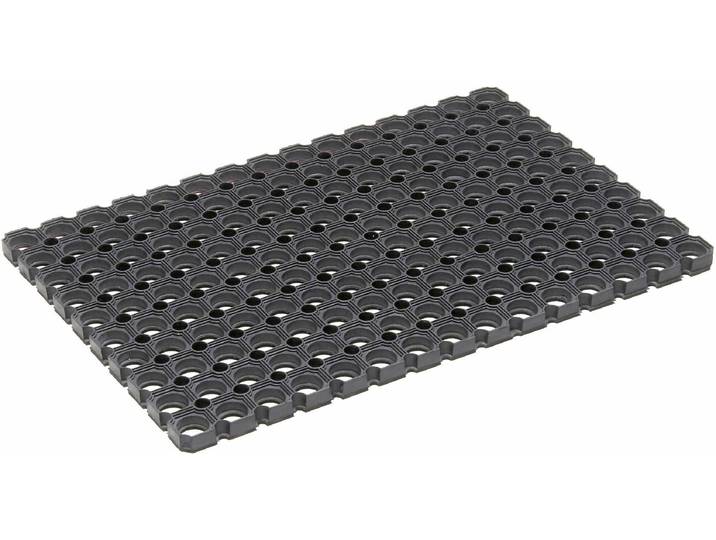 Läufer ASTRA Quadro 326 Gr. 19, schwarz, B:80cm H:21mm L:120cm, Gummi, Teppiche, Läufer, In- und Outdoor geeignet
