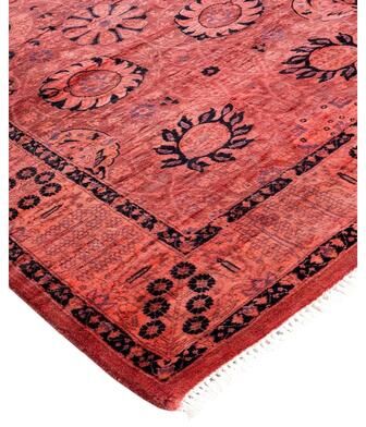 Overton "Fine Vibrance, One-of-a-Kind Hand-Knotted Runner Rug - Pink, 3' 3"" x 9' 1"" - 3' 3"" x 9' 1"""