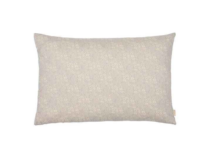 Coussin en popeline de coton gris clair 60x40 Capel Liberty Tana