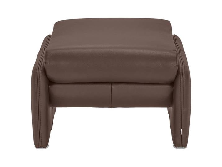 Celina Home Hocker, Braun, Metall, Echtleder, Rindleder, rechteckig, 60x42x62 cm, Made in EU, Lederauswahl, Stoffauswahl, Wohnzimmer, Hocker, Sitzhocker