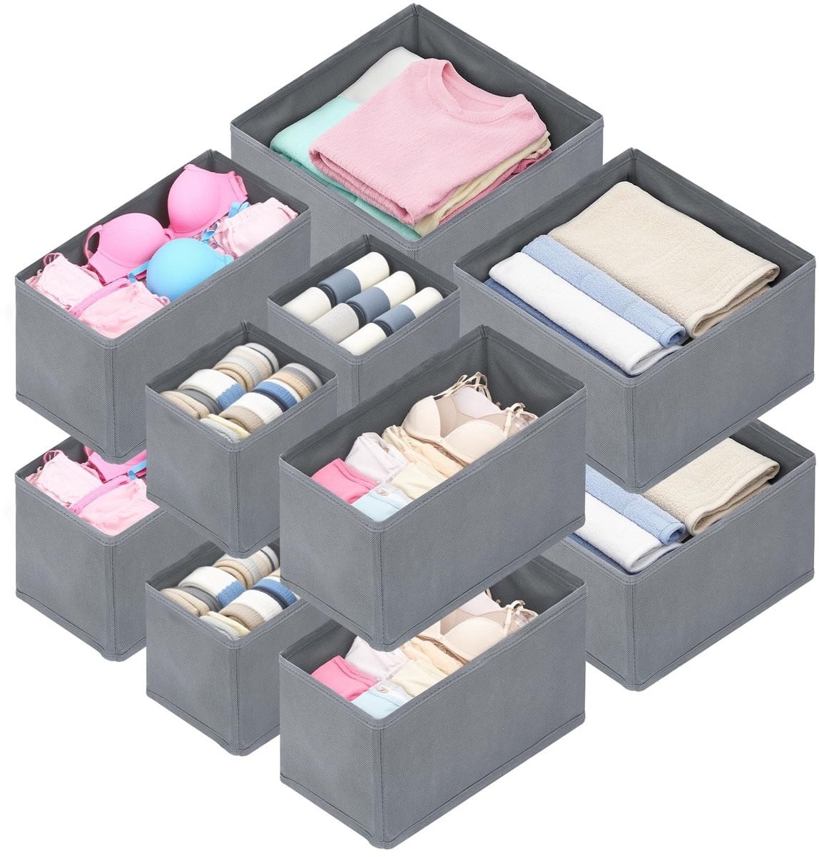Omgoods 12-delige lade organizer set voor kleding en accessoires