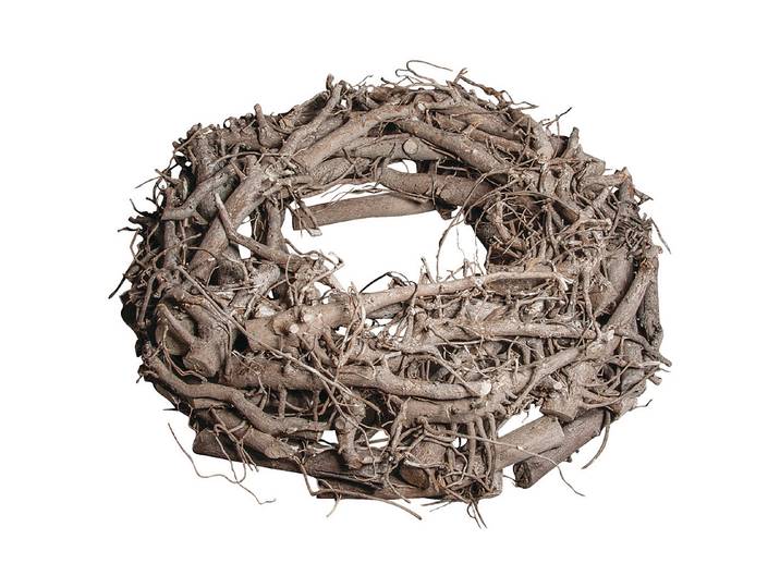 Rayher Weidenkranz Weiss Gewischt ⌀ 30 cm Höhe 8 cm