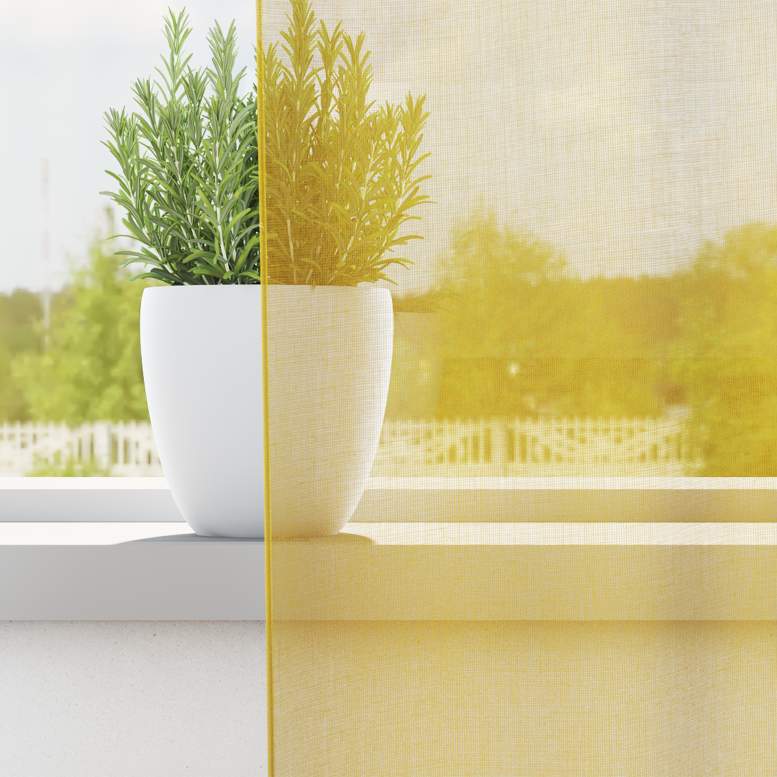 vidaXL Rideaux en voile avec œillets 2 pcs jaune