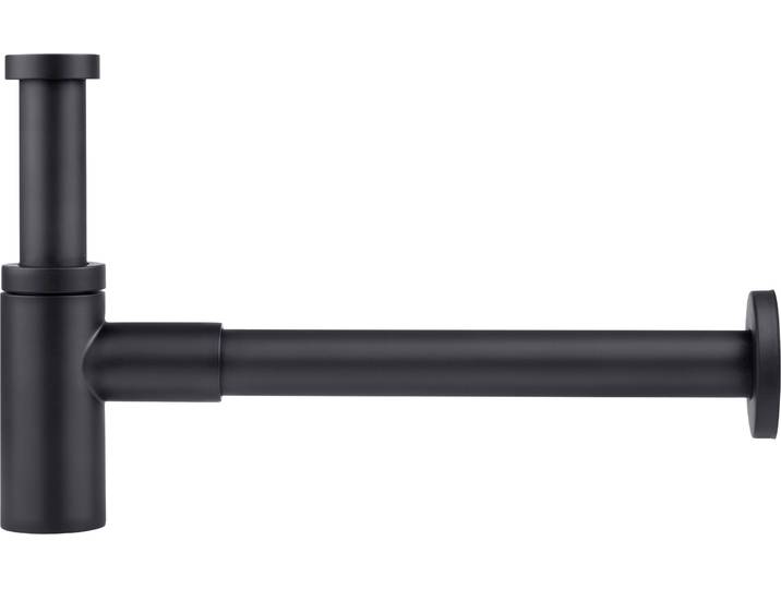 Siphon CORNAT Tassen - Geruchsverschluss , schwarz, Ø:3,2cm, Metall, Siphons, Siphon, aus Metall, inkl. Rosette
