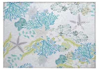 Addison Rugs Indoor/ Outdoor Surfside Coral Reef Washable Rug New
