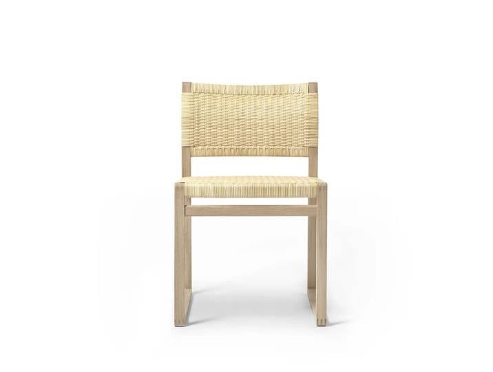 Fredericia Furniture Chaise BM61 Rotin-pieds laqués