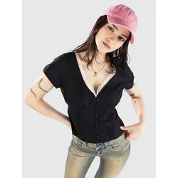 Freeworld Isabella Button Down T-Shirt black Gr. S