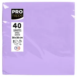 Pronappe SV623805I 30x Packung mit 40 Servietten, mikrogeprägt, Tissue, 2-lagig38x38cm Flieder
