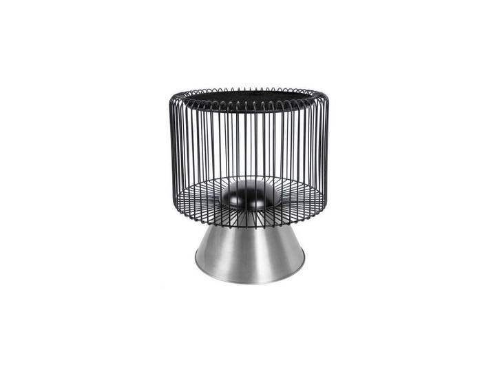 Kayoom Beistelltisch, Schwarz, Silberfarben, Metall, Stein, 51x56.5x51 cm, Wohnzimmer, Wohnzimmertische, Beistelltisch, Beistelltische Metall