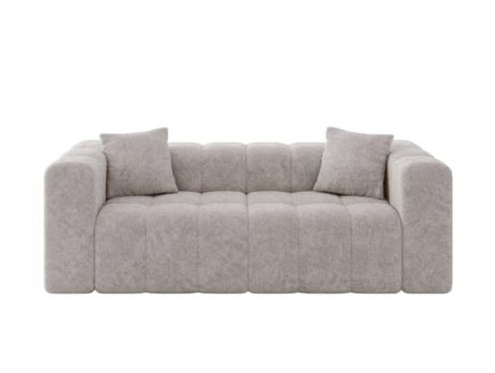 ALTDECOR Sofa Couchsofa DONY-2 232x90x71 - Hellgrau Corner Sofa Bett Eckcouch Couch Wohnlandschaft Cauchsofa