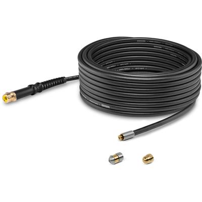 Rohrreiniger-Schlauchaufsatz KÄRCHER "PC 15 Rohrreinigungsset (15 m)", gelb (schwarz), L:15cm, Rohrreinigungswerkzeuge