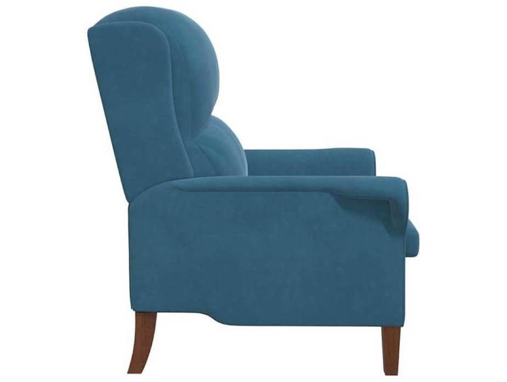 Fauteuil Bleu Bleu Tissu Bois Standard Ergonomique_2 ans garantie_60070
