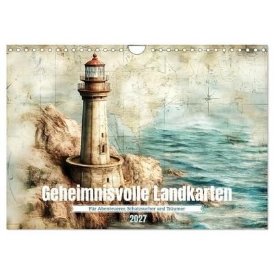 Geheimnisvolle Landkarten (Wandkalender 2027 DIN A4 quer), CALVENDO Monatskalender