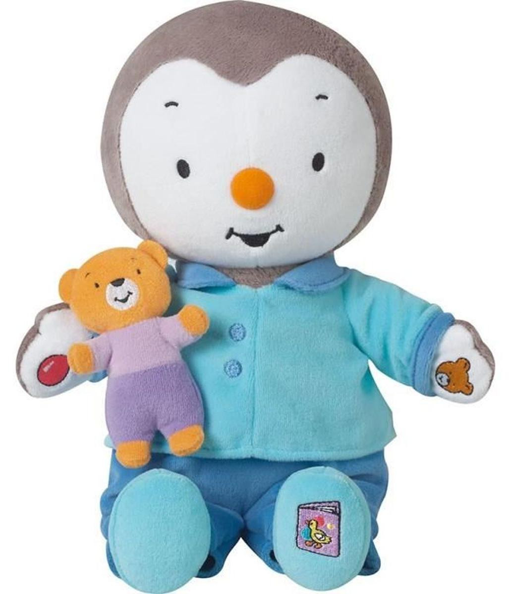Jemini T'Choupi Knuffel Tell me a story - Blauw - 30 cm