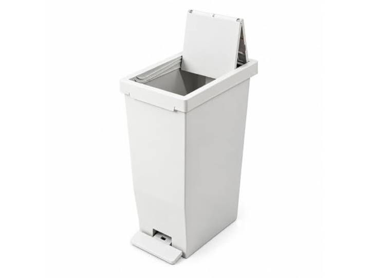 Schmaler 20-Liter-Abfalleimer Mit Fußpedal Und Deckel Mit Handdruck-Öffnung Zwei Öffnungsmechanismen Und Ein Schlankes Profil Von 8,27 Zoll (ca. 21 Cm) Erleichtern Die Entsorgung(FLIP-UP 1)