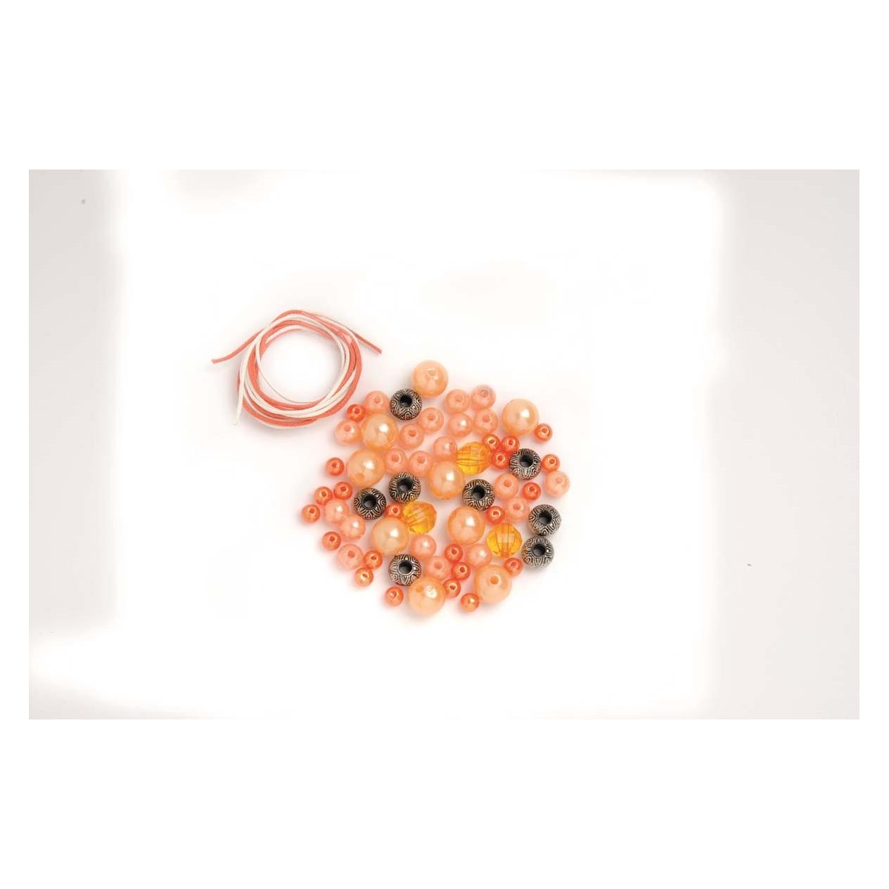 Glorex Perlen-Set orange sortiert (61631004)
