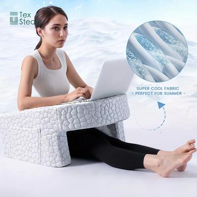 Inspired Finds Extra Large Reading Pillow With Arm Rests Memory Foam Bed Rest Pillow For Adults & Gamers deep Cooling 22.4x24x11.8inch