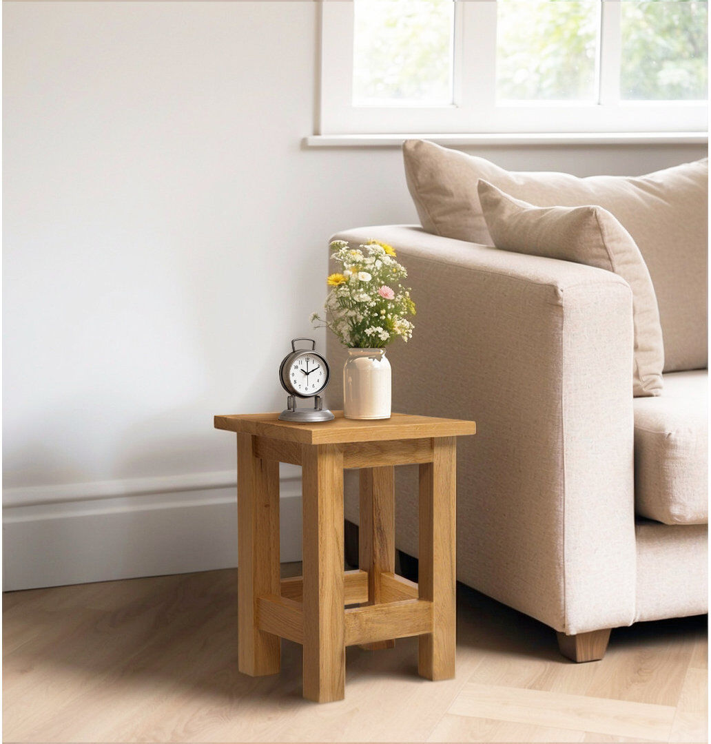 Natur Pur Frazier Compact Side Table Natural Wood 37cm H X 27cm W X 24cm D