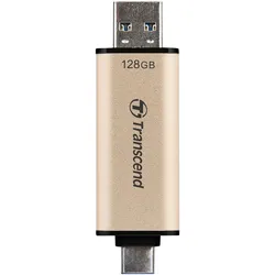 Transcend JetFlash 930C (128 GB, USB-A, USB-C), USB Stick, Gold