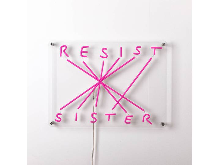 SELETTI Resist-Sister LED-Deko-Wandleuchte fuchsia Resist-Sister, dimmbar, violett / pink / rose, für Wohn- / Esszimmer, Kunststoff, Design
