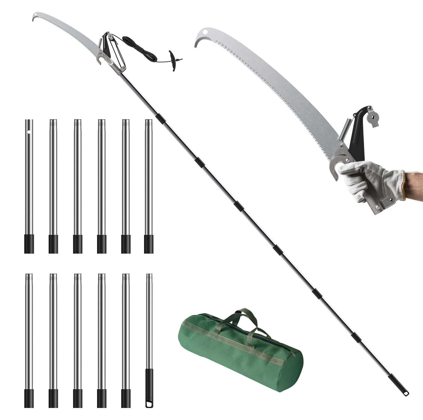 Solidchoice 2-in-1 Telescopische Snoeizaag en Lopper tot 5m