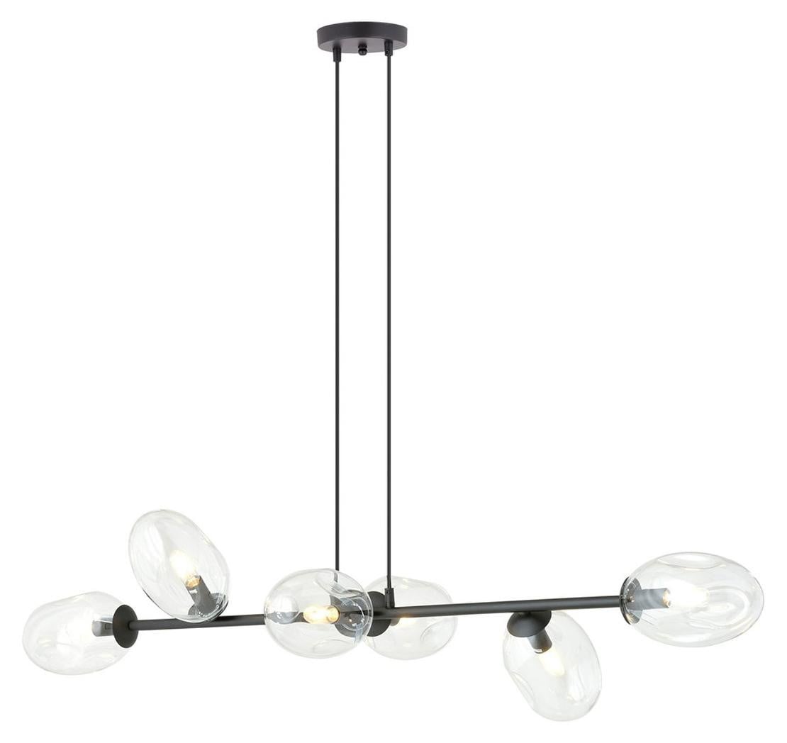Kendra Home Hanglamp Pandora in zwart staal en glas