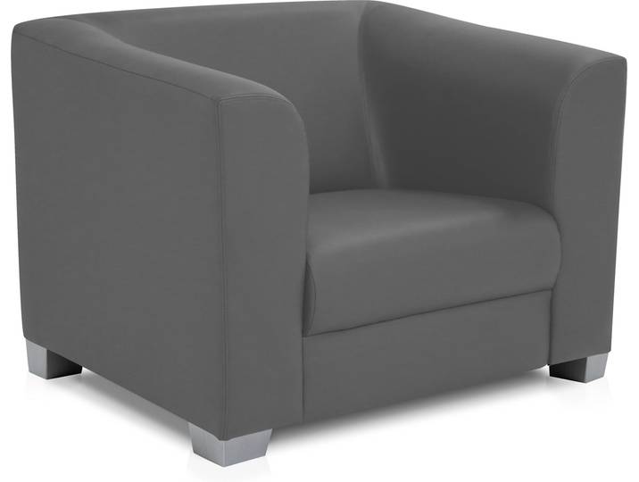 CHICAGO Sessel / Cocktailsessel, Material Kunstleder, grau
