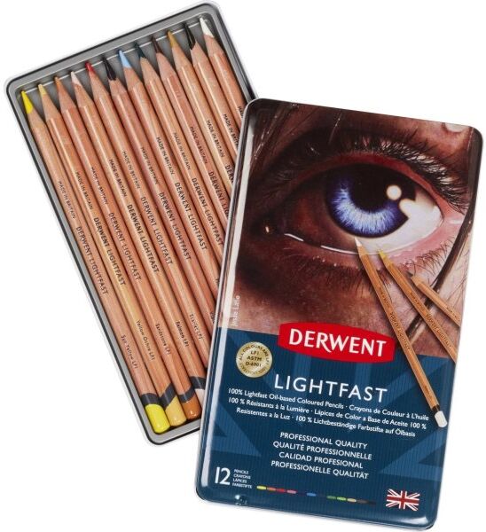Derwent Lightfast Farveblyanter   12 Farver