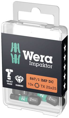 Wera 05057625001 Torx-Bit Antrieb: 1/4" (6.3 mm) Abtrieb: TORX TX 25 25mm