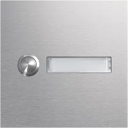 Hager REN001X Rund-Taster Modul 1 WE mit LED-Namensschild EB Edelstahl matt modular