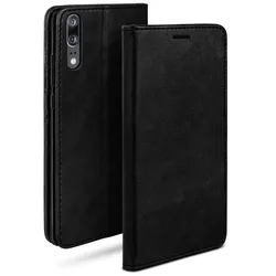 moex Casual Case Huawei P20 Hülle klappbar Leder Optik