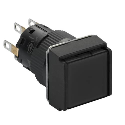 Schneider Electric XB6ECA22P Drucktaster, schwarz Ø 16, flach, o. Rastung, 1OC Kleinverteilerzubehör 5St.
