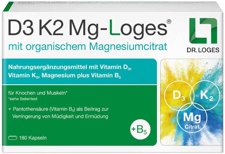 vitaminD-loges D3 K2 Mg-Loges Kapseln