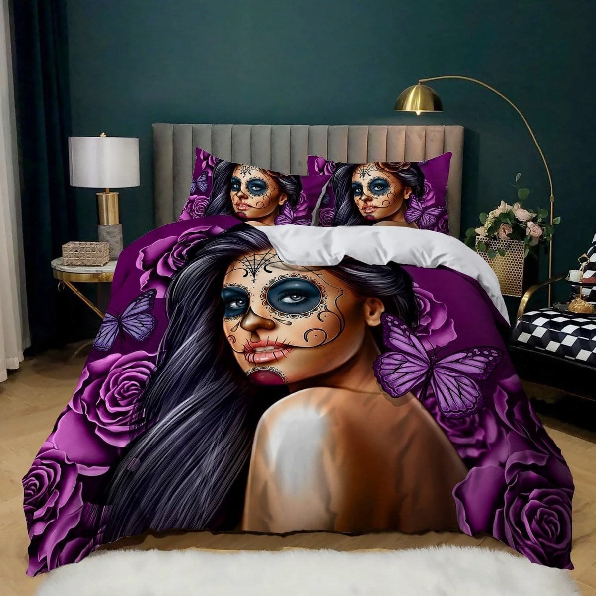 Dekbedovertrek Set Gothic Heks met 3D-print - Eenpersoons - 135 x 200 cm