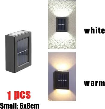 Perfect Picks Market Solar Up Down Wall Light Waterproof Outdoor Garden Lamp 1pc white Light