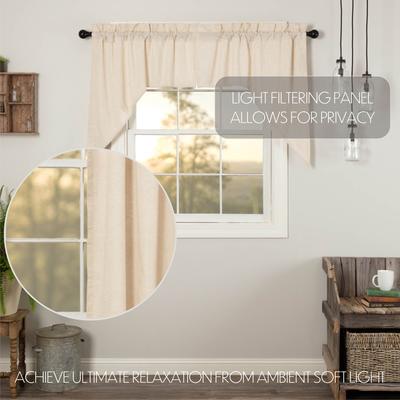 VHC Brands White Ruffled Sheer Valance 16x60