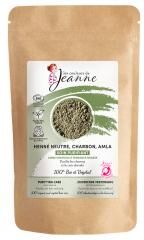 Les couleurs de Jeanne Henné Neutre Charbon Amla Soin Purifiant Bio 100 g - Doypack