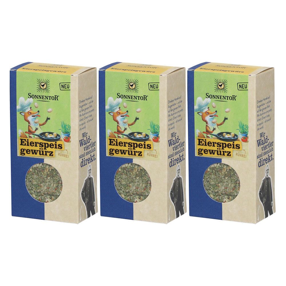3x Sonnentor Gewzub Eiersp. 3x70 g Tee
