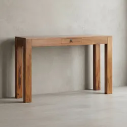 KADIMA DESIGN Konsolentisch "NAKO": Landhausstil, Schublade, Akazienholz, 40 cm Tiefe, vielseitig einsetzbar.