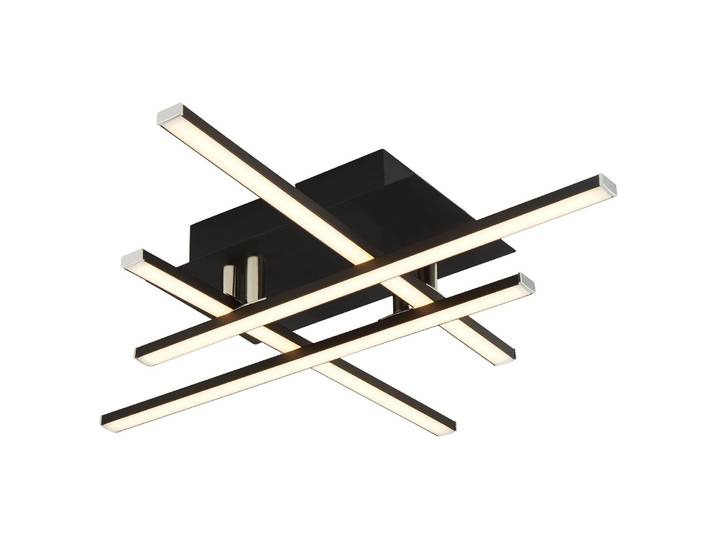 Plafonnier Matrix I 46 x 9 x 46cm Noir Matériau : Métal, Matière plastique Surface en métal : Laqué Type de matière synthétique : Polyester-PVC