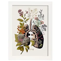 POSTER Anatomie Bronchien A4 Weißer Rahmen
