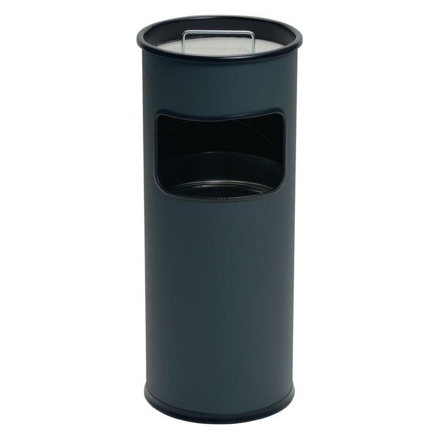 Durable Papierkorb Metall mit Ascher rund (17 l) (333058)