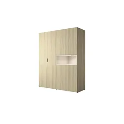Drehtürenschrank mit Beleuchtung  ¦ holzfarben ¦ Maße (cm): B: 161 H: 202 T: 58.0