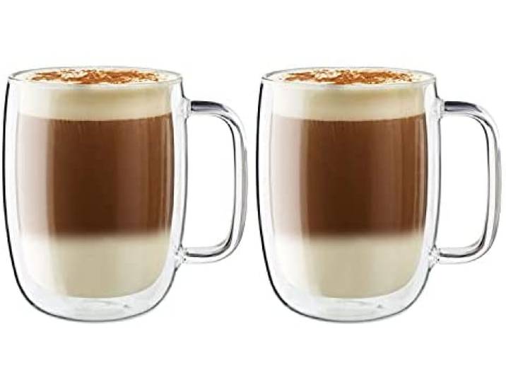 39500-114-0 Sorrento Plus 2-tlg. Latte-macchiato-set Avec Henkel\, 450 Ml - Zwilling