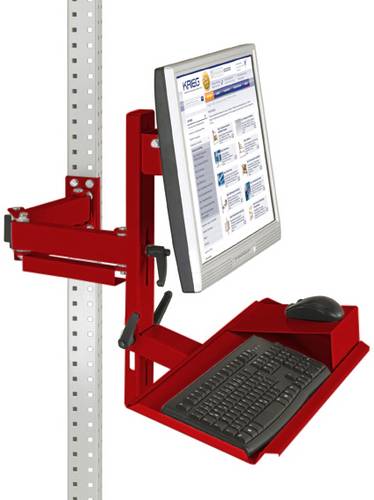 Manuflex ZB3627.3003 Ergonomie Monitorträger für UNIVERSAL und PROFI mit Tastatur- und Mausfläche, VESA-Adapter 75mm
