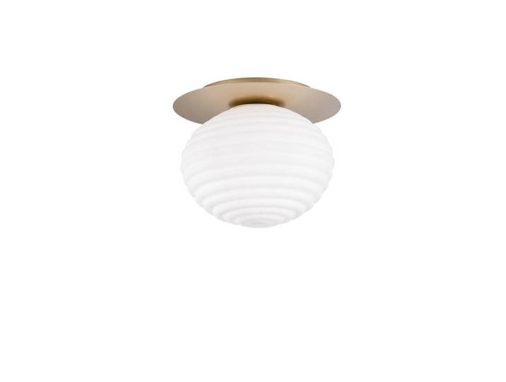 Deckenleuchte Luce Ambiente e Design, Weiß, Metall, Glas, oval, 28 cm, gleichmäßige Lichtverteilung, Lampen & Leuchten, Innenbeleuchtung, Deckenleuchten, Deckenleuchten